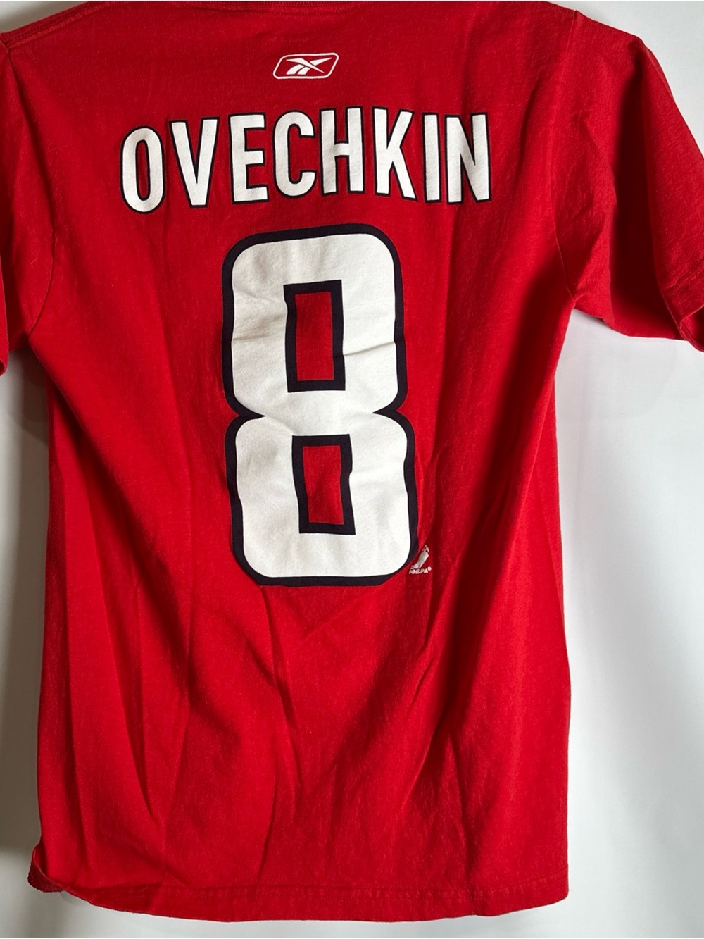 Reebok Red Alex Ovechkin #8 Men's Hockey Tee